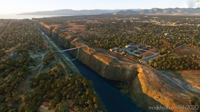 MSFS 2020 Scenery Mod: Corinth Canal – Fixes Improvements And Additions (Featured)