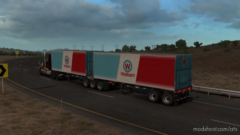 ATS Mod: Freight Market B-Double Trailers 1.38 (Featured)