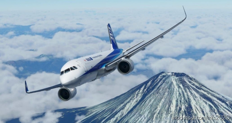 MSFS 2020 Livery Mod: A320Neo ALL Nippon Airways (4K) (Featured)