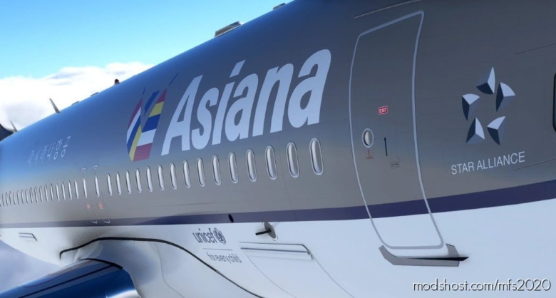 MSFS 2020 Mod: OLD Asiana Livery For A320 NEO 8K (Featured)