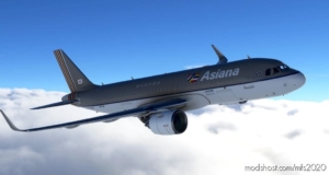 MSFS 2020 Mod: OLD Asiana Livery For A320 NEO 8K (Image #3)