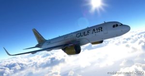 MSFS 2020 Livery Mod: Gulf AIR A320 NEO 8K V1.01 (Image #4)