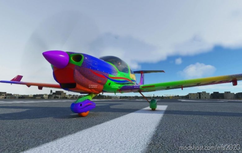 MSFS 2020 Livery Mod: Diamond Da40-Ng “Harlequin” (Featured)