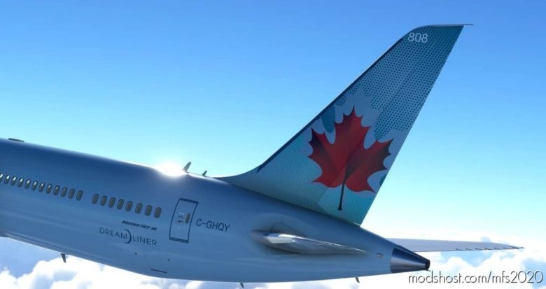 MSFS 2020 Mod: 4K&8K Mixed AIR Canada ICE Blue Livery For B787 (Featured)