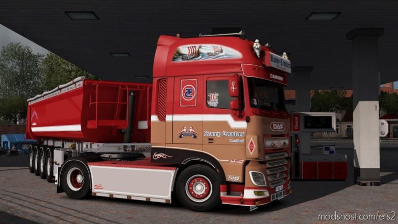 ETS2 Truck Mod: DAF & Trailer Ronny Ceusters 1.38 (Featured)