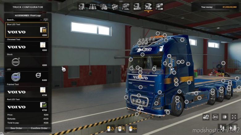 ETS2 Truck Mod: Volvo FH16 2012 Mega Mod By Rpie V1.38.1.15 (Featured)