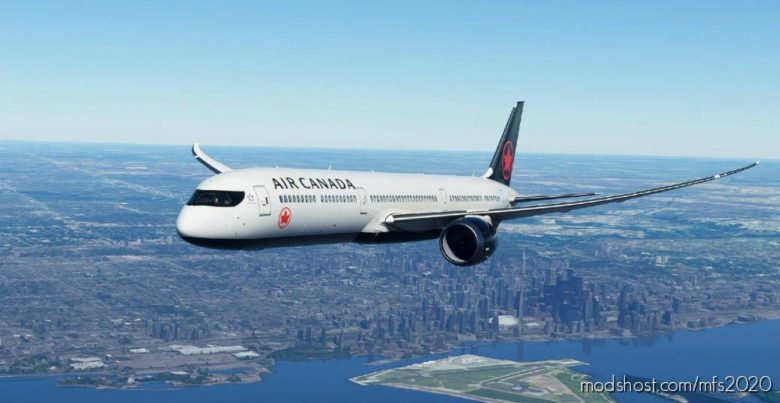 MSFS 2020 Livery Mod: AIR Canada Boesing 787-10 V1.1 (Featured)