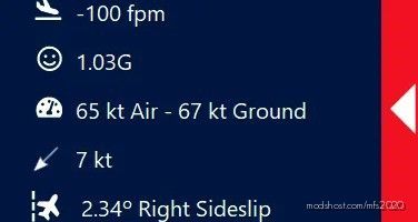 MSFS 2020 Tool Mod: Gees – In Game Landing Analysis V0.1.0 (Featured)