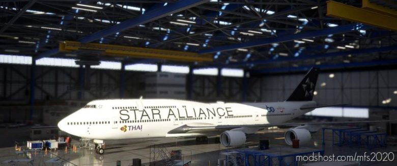 MSFS 2020 Livery Mod: 747-8I Thai Airways Star Alliance (Featured)