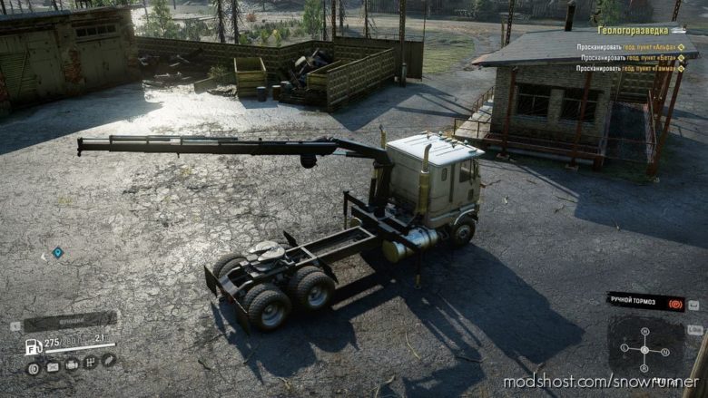 SnowRunner Addon Mod: Black Mini Cranes Ru+En V1.1 (Featured)