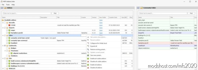 MSFS 2020 Tool Mod: MSFS Addons Linker V0.2.7589.25219 (Featured)