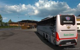 ETS2 Mod: Scania Touring Realistic BUS 4K Skin Euro Lines 1.38 (Image #2)