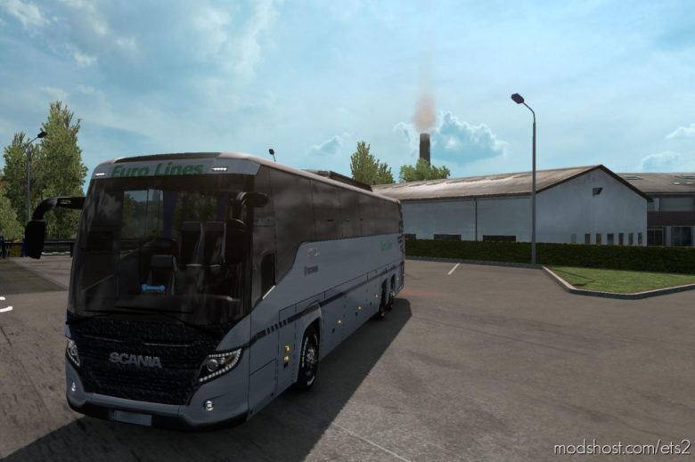 ETS2 Mod: Scania Touring Realistic BUS 4K Skin Euro Lines 1.38 (Featured)