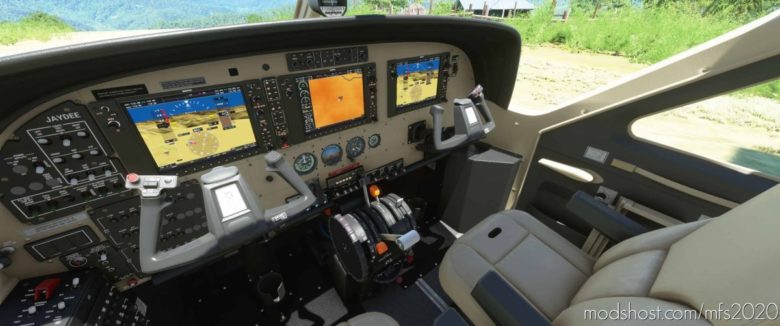 MSFS 2020 Mod: Cessna 208B Cockpit Livery – Black Beige (Featured)