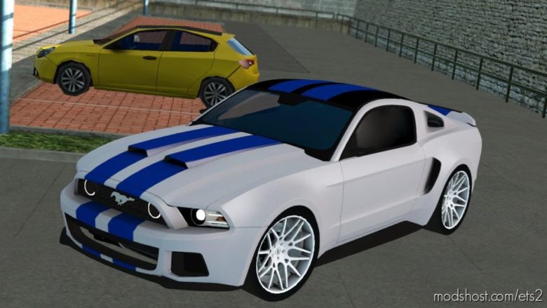 ETS2 Car Mod: Need For Speed Ford Mustang NEW FIX 1.38 (Featured)