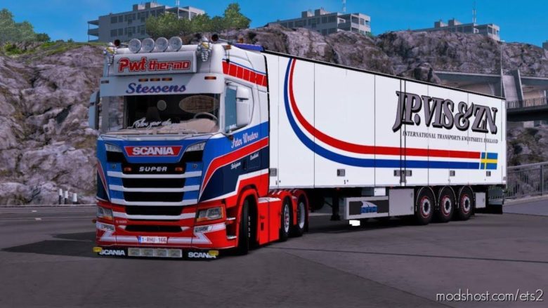 ETS2 Truck Mod: Scania S500 PWT Stessens + Trailer 1.38 (Featured)