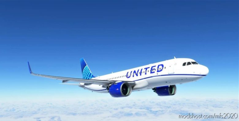 MSFS 2020 Mod: 8K United Airlines Blue Livery A320Neo (Featured)