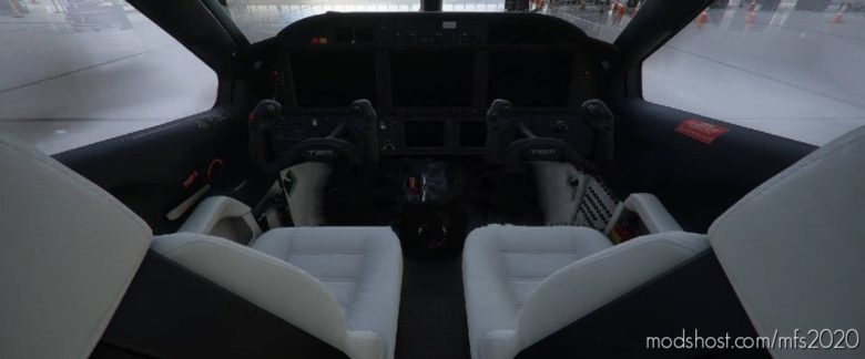 MSFS 2020 Livery Mod: Daher TBM 930 Black/White Interior (Featured)