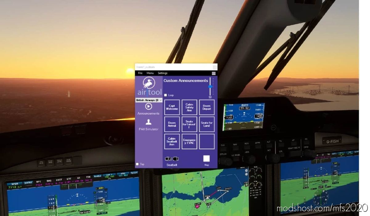 MSFS 2020 Mod: British Airways Pilot Commands Voice And Safety Brief (Featured)