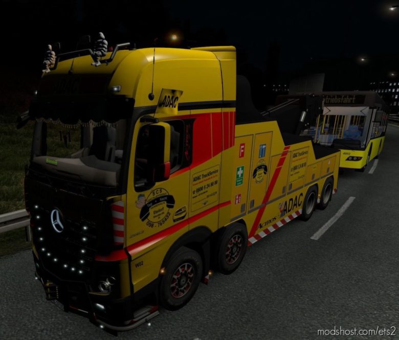 ETS2 Mod: Adac Flag For Crane Truck (Featured)