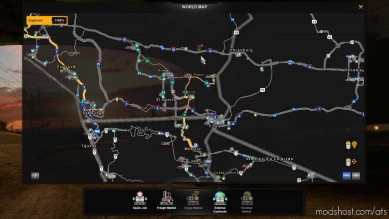 ATS Map Mod: Pazzmod East Riverside County, Yuma, Mexicali, SAN Luis V1.4.00 (Featured)