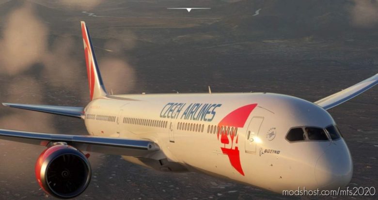 MSFS 2020 Livery Mod: Boeing 787-10 CSA (Czech Airlines) (Featured)