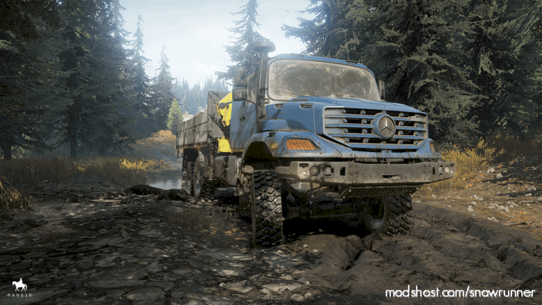 SnowRunner Truck Mod: Mercedes-Benz Zetros V1.0.1 (Featured)