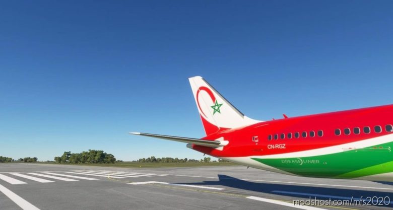 MSFS 2020 Livery Mod: Boeing 787-10 Royal AIR Maroc Cn-Rgz (Featured)