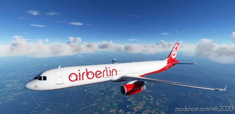 MSFS 2020 Livery Mod: AIR Berlin Airbus A321 (Featured)