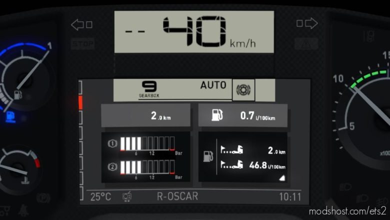 ETS2 Interior Mod: Renault T Realistic Dashboard Computer 1.39 (Featured)