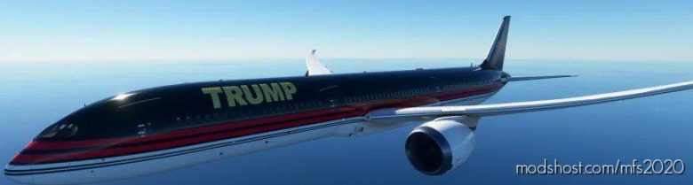 MSFS 2020 Livery Mod: Donald Trump 787-10 (Featured)