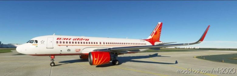 MSFS 2020 Mod: 8K Asobo Airbus A320Neo AIR India Livery (Vt-Exp) (Featured)