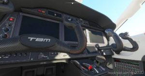 MSFS 2020 Mod: Daher TBM 930 Cockpit Livery Black Carbon (Image #2)