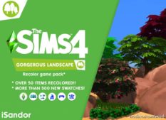 Sims 4 Mod: Gorgerous Landscape | Recolor Pack | Gardening Stuff (Featured)