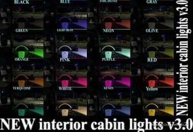 ETS2 Mod: NEW Interior Cabin Lights V3.0 (Featured)