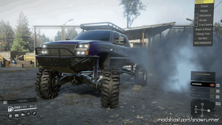 SnowRunner Car Mod: Frog’s 2007 Chevy Silverado “Battle Truck” V (Featured)