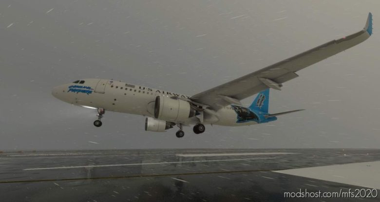 MSFS 2020 Livery Mod: US Airways – Carolina Panthers A320 NEO (Featured)