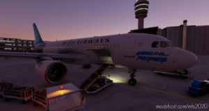 MSFS 2020 Livery Mod: US Airways – Carolina Panthers A320 NEO (Image #2)