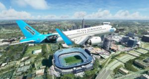 MSFS 2020 Livery Mod: US Airways – Carolina Panthers A320 NEO (Image #4)