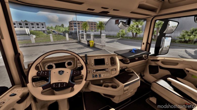 ETS2 Mod: Scania Next GEN Beige-Brown Interior 1.39 (Featured)