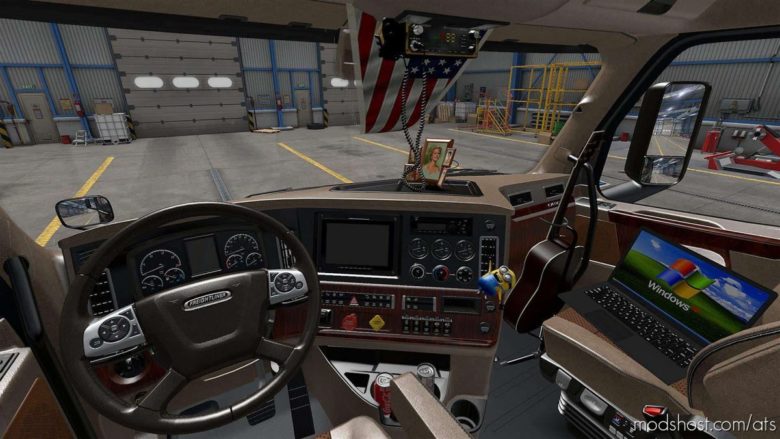 ATS Mod: Beige Interior For Freightliner Cascadia 2019 V0.9 (Featured)