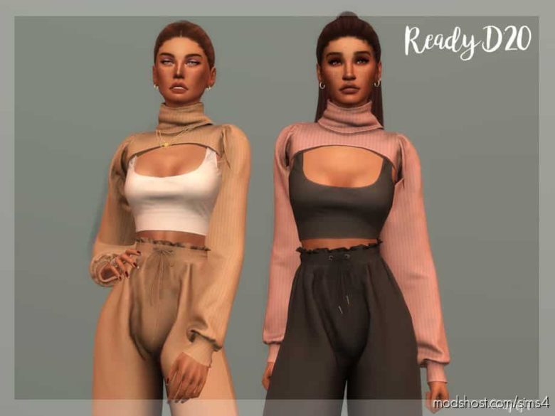 Sims 4 Clothes Mod: “Manguitos” TOP – TP373 (Featured)