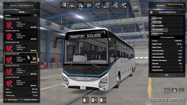 ATS Bus Mod: Iveco Evadys 1.39 With Mega Engine Pack (Featured)