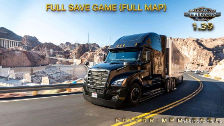 ATS Mod: Full Save Game 1.39 (Full MAP) Mpmodsdl (Featured)