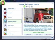 Sims 4 Mod: Far-Distance Truck Driver Career (Featured)