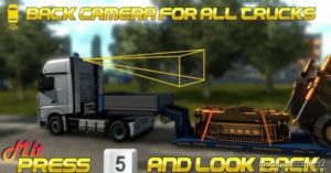 ETS2 Mod: Back Camera For ALL Truck 1.39 (Rear Camera) (Image #3)