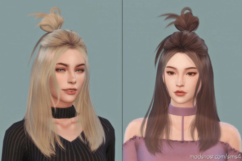 Sims 4 Mod: Daisysims Female Hair G24 (Featured)