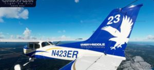 MSFS 2020 Livery Mod: Embry-Riddle | N423ER | Asobo Cessna C172SP G1000 (8K) (Image #4)