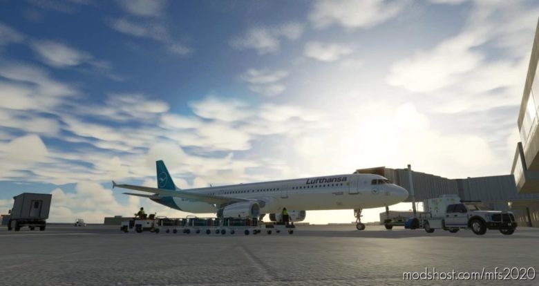 MSFS 2020 Livery Mod: A321 Lufthansa 8K/4K (Featured)