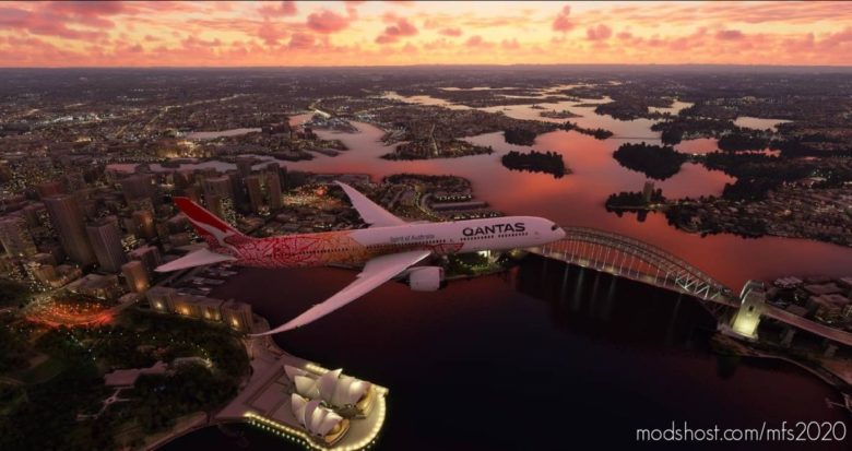 MSFS 2020 Livery Mod: Qantas YAM Dreaming 787-10 (Featured)